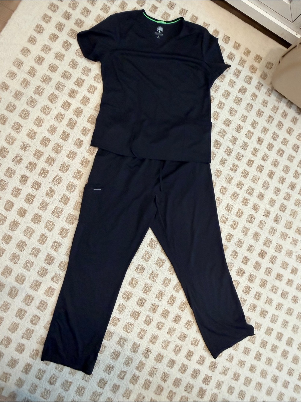 healing hands XL Black Scrub Set